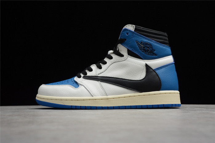 AIR JORDAN 1 TRAVIS SCOTT WHITE BLUE AND BLACK DH3227-105